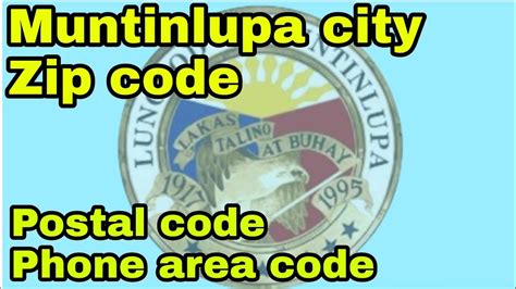 brgy tunasan muntinlupa zip code